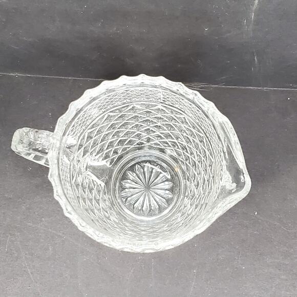 Vtg Anchor Hocking Wexford Diammond Cut Juice Pitcher MCM Tableware - Picture 7 of 9
